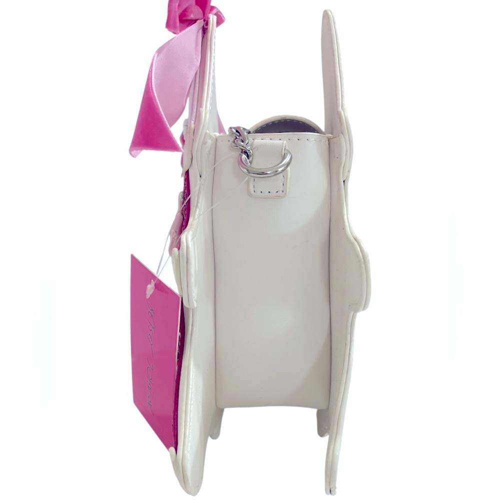 BETSEY JOHNSON PINK AMD WHITE XOMERRY CHRISTMAS TREE CROSSBODY - Picture 3 of 11